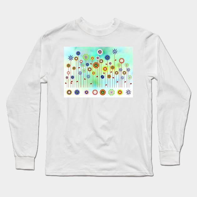 Summer flowers Long Sleeve T-Shirt by redwitchart